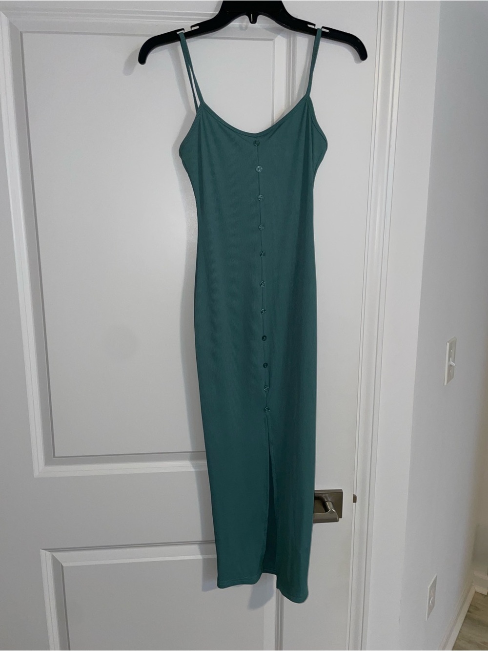 Emerald Green Button-Front Slip Dress - Women